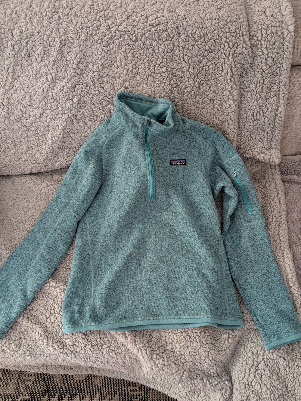 Patagonia Women’s Teal Quarter-Zip Fleece Pullover